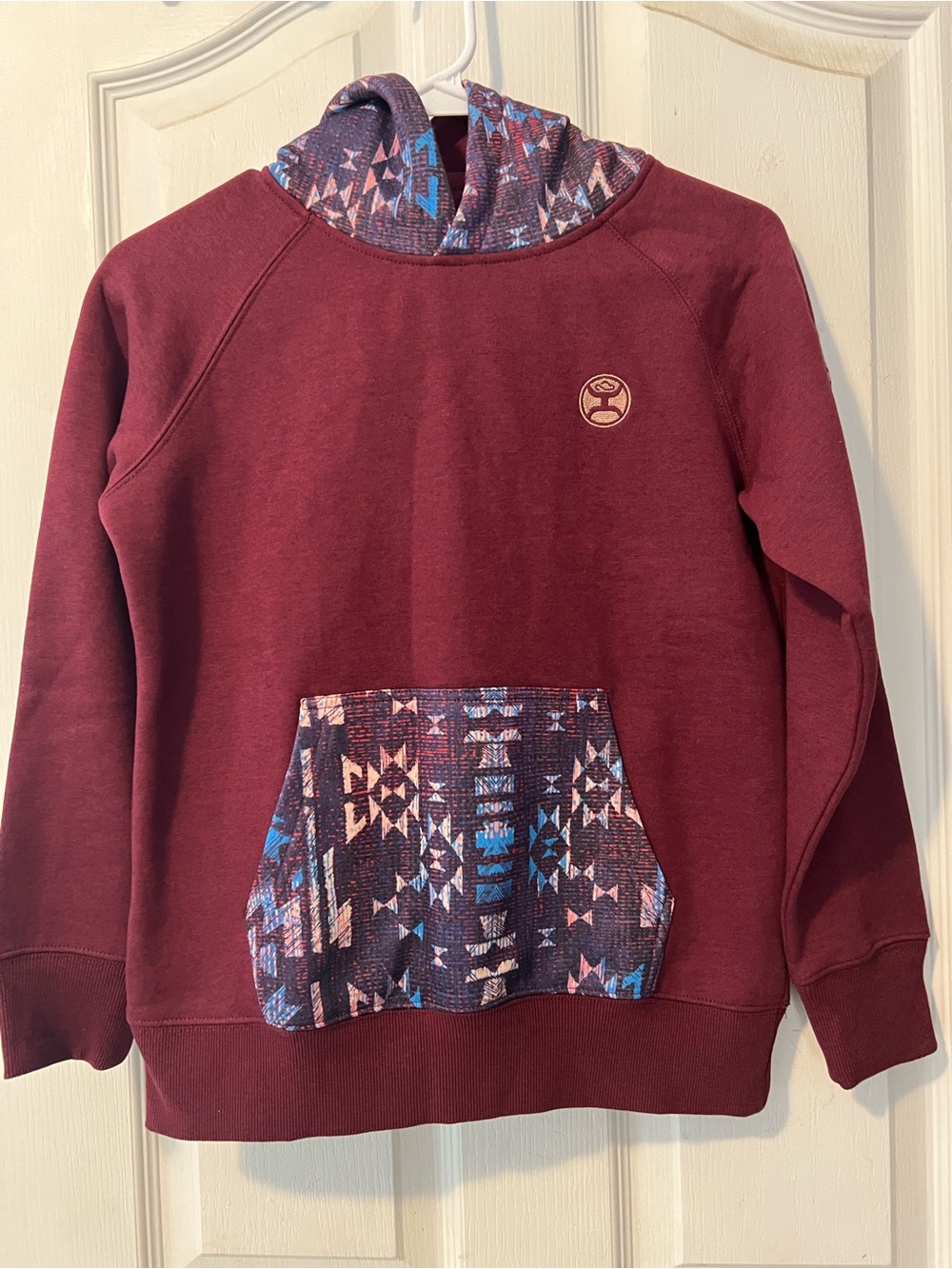 Hooey Veracruz Maroon Hooded Sweatshirt Size Large